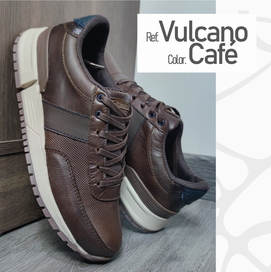 Tenis Sneakers Ref. Vulcano color Café